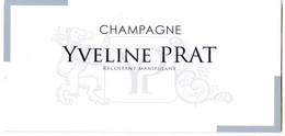 Pub Reclame Dépliant Folder - Champagne Yveline Prat - Vert Toulon - Alcools