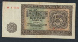 DDR Rosenbg: 342c, KN 6stellig, Ersatznote Gebraucht (III) 1948 5 Deutsche Mark (9810758 - 1 Deutsche Mark