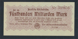 Berlin Pick-Nr: S1026 Inflationsgeld Der Deutschen Reichsbahn Berlin Bankfrisch 1923 500 Milliarden Mark (9810818 - 500 Milliarden Mark