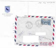 1 LT - LETTRE DE L'AVISO HYDROGRAPHE LA  PEROUSE - ESCALE A DIEGO SUAREZ  - MAI 1962 Avec Courrier - Posta Marittima