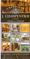 Pub Reclame Dépliant Folder - Champagne J. Charpentier - Villers Sous Chatillon - Alcools