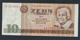 DDR Rosenbg: 359d KN 7stellig Ersatznote Gebraucht (III) 1971 10 Mark (9810736 - 10 Mark