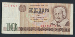 DDR Rosenbg: 359d KN 7stellig Ersatznote Gebraucht (III) 1971 10 Mark (9810739 - 10 Mark