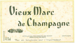 Etiket Etiquette - Vieux Marc De Champagne - Alcohols & Spirits