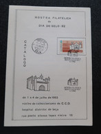 Portugal Expo Philatelique Beja 1982 Catalogue Avec Cachet Commemoratif Stamp Expo Catalog With Event Postmark - Flammes & Oblitérations