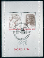 DENMARK 1992 NORDIA '94 Philatelic Exhibition Block Used   Michel Block 8 - Gebraucht