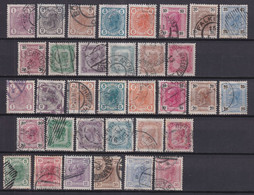 AUTRICHE - 1904/1906 - SERIES COMPLETES - YVERT N°81/94 + 81a/94a + 95/100 OBLITERES - COTE = 58.5 EUR. - Gebraucht