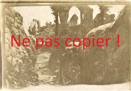 PHOTO BELGE 9e DE LIGNE - LES RUINES DE L'EGLISE DE CAESKERKE PRES DE DIXMUDE BELGIQUE - GUERRE 1914 1918 - 1914-18