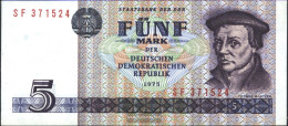 DDR Rosenbg: 361a, Kontrollnummer 6stellig, Typensatz Ab 1979 In Umlauf Used (III) 1975 5 Mark - Otros & Sin Clasificación