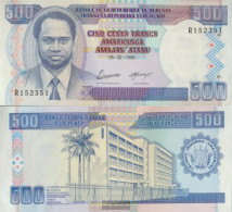 Burundi Pick-number: 37A Uncirculated 1997 500 Francs - Burundi