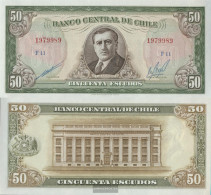 Chile Pick-number: 140b Uncirculated 1964 50 Escudos - Chili