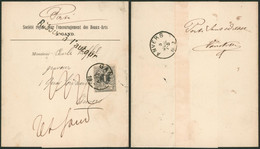 émission 1884 - N°43 Sur Bande Imprimée Expédié De Gand > Anvers / Parti, Retour à L'auteur. - 1869-1888 Lying Lion