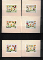 Liberia 1982 World Football Cup Spain Set Of De Luxe Imperforated Blocks Postfrisch / MNH - 1982 – Espagne