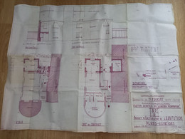 Vieux  Papier : Calvados : FLEURY Sur ORNE Prés  Caen : PLAN Station Service , Route D'  Harcourt - Otros Planes