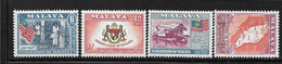 Federation Of Malaya 1957 Arms Tin Rubber Map MNH - Federation Of Malaya