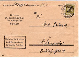 53018 - Deutsches Reich - 1926 - 40Pfg Adler EF A ZU-Bf LIMBACH -> Chemnitz - Servizio