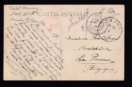 37/169 --  Carte-Vue ROMONT 1917 Vers PANNE - Franchise Acceptée , Mention SM + D48 + Guichet - CENSUREE - Not Occupied Zone