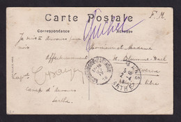 37/170 --  Carte-Vue LE MANS 1918 Vers ROESBRUGGHE HARINGHE - Franchise Acceptée , Mention Camp D'Auvours + Guichet - Zone Non Occupée