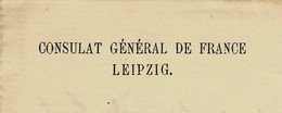 1896 DIPLOMATIE CONSUL GENERAL DE France à LEIPZIG ALLEMAGNE FRANÇAIS  DECEDE CORPS VERS France Sign.   A.JACQUOT - Historische Dokumente