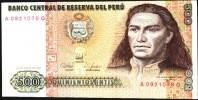 PERU     P134b  500  INTIS 1987  #A/Q     UNC. - Perú