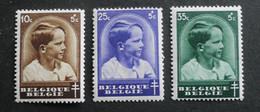1936 : Cob  438**- 440**   : Baudouin  ( Sans Charnière D43 ) Voir Verso - 1936-1951 Poortman