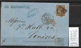France - Lettre Yvert 47- Emission De Bordeaux  30 Cts -- Le Havre  Pour Londres - Angleterre - 1871 - 1849-1876: Classic Period