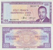 Burundi Pick-Nr: 29c (1993) Bankfrisch 1993 100 Francs - Burundi