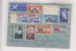 SOUTH AFRICA 1955 Pietermaritzburg Nice Registered Airmail Cover To Germany - Aéreo