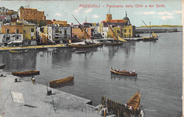 17369 " POZZUOLI-PANORAMA DELLA CITTA' E DEL GOLFO "  ANIMATA-VERA FOTO-CART. POST. SPED.1909 - Pozzuoli