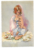 Pin-up. Jeune Fille En Nuisette, Carafe Et Verres - Pin-Ups