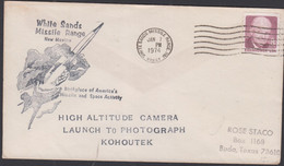 SPACE - USA  -1974- HIGH ALTITUDE CAMERA KOHOUTEK  COVER WITH WHITE SANDS  JAN 7   POSTMARK TO BUDA , TEXAS - United States