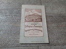 Almanach Du Mont Blanc Et Du Léman 1918 Littéraire Commercial Renseignements Haute Savoie Alpes Faure - Alpes - Pays-de-Savoie