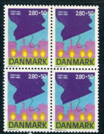 DENMARK 1985 Liberation Anniversary Block Of 4 MNH / **.   Michel 837 - Ongebruikt