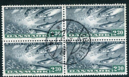 DENMARK 1984 Shipping And Fishing 2.30 Kr. Block Of 4 Used.   Michel 812 - Used Stamps