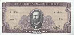 Chile Pick-Nr: 136, 7 Digit Bankfrisch 1964 1 Escudo - Chile