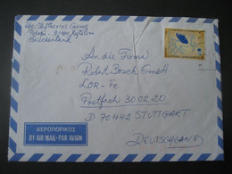 Griechenland- Bedarfsbrief Gelaufen Nach Stuttgart - Briefe U. Dokumente