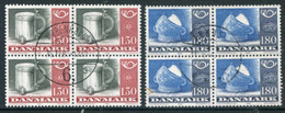 DENMARK 1980 Handicrafts Blocks Of 4 Used   Michel 708-09 - Usati