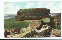 Devon  Postcard Dartmoor Logan Stone Rippon Tor Dartmoor  Posted 1907 States Babbicombe  Small Cds - Dartmoor