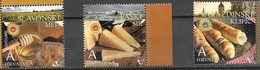 CROATIA, 2022, MNH, FOOD,  PROTECTED AGRICULTURAL AND FOOD PRODUCTS OF CROATIA, HONEY, BREAD, CHEESE, 3v - Ernährung