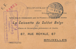 PRÜFUNGSSTELLE DES GEFANGENENLAGERS ALTEN GRABOW 1916 - LA CAISSETTE DU SOLDAT BELGE BRUXELLES  2 SCANS - Prisoners