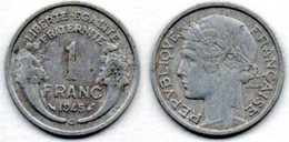 1 Franc 1945 C TB - Andere & Zonder Classificatie