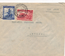 COVER  1945  LEOPOLDVILLE - A ANVERS     BELGIQUE  PAR AVION - Lettres & Documents