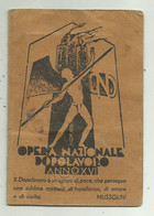 TESSERA OPERA NAZIONALE DOPOLAVORO 1937 - Historische Dokumente