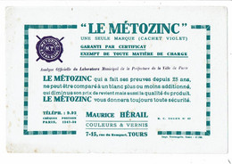 Buvard METOZINC Maurice HERAIL Tours Couleurs Et Vernis - Verf & Lak