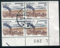 DENMARK 1974 Fünen 50 Øre. Block Of 4 Used   Michel 564 - Gebruikt