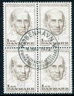 DENMARK 1972 Grundtvik Death Centenary Block Of 4 Used   Michel 522 - Gebraucht