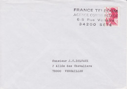 Lettre Cachet Manuel ACTEL De 34 SETE Hérault FRANCE TELECOM AGENCE COMMERCIALE - Bolli Manuali