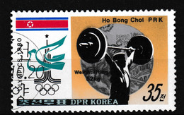 1980 Nord Korea, Mi: 2056°, Gewichtheben An Den Olympischen Spielen In Moskau, Ho Bong Choi PRK - Gewichtheben