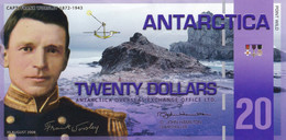 ANTARCTICA 20 DOLLARS 2008 EXF PRIVATE ISSUE POLYMER "free Shipping Via Registered Air Mail" - Sonstige – Amerika
