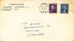 Canada Cover Sent To Denmark Sherbrooke 9-1-1956 - Storia Postale